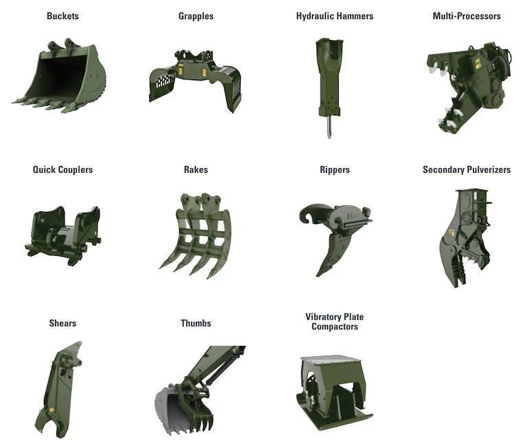 CAT 323 Military HEX Attachments