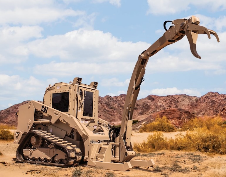 Military CAT 279D3 Armored Compact Track Loader