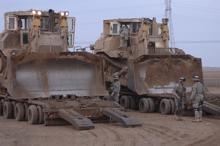 Military CAT D9R Bulldozer with Optional Armor Solutions